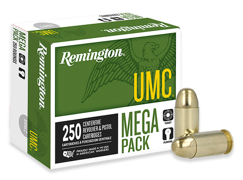 Remington Ammunition 23781 UMC Mega Pack 45ACP 230gr Full Metal Jacket 250 Per Box/4 Case