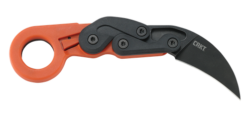 CRKT 4041O Provoke  2.47" Folding Plain Black Stonewashed 4116 Stainless Steel Blade/Orange Grivory Handle Includes Pocket Clip
