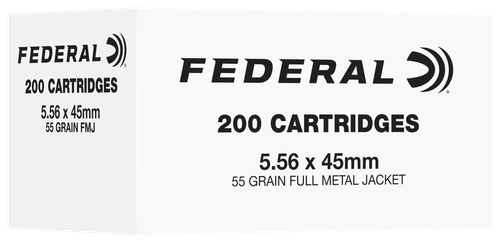Federal FC556F200   5.56NATO 55gr Full Metal Jacket 200 Per Box/5 Case
