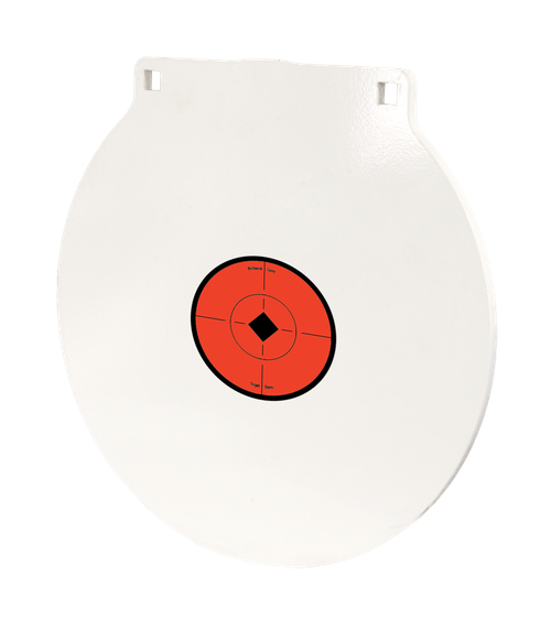 Birchwood Casey RND15 Round Steel Target Plate 15" Centerfire Rifle/Handgun Target Black/Red/White NM500 Steel Hanging