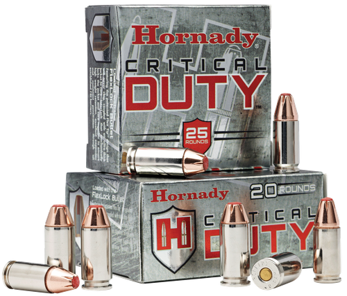 Hornady 90236 Critical Duty  9mmLuger 135gr Hornady FlexLock 25 Per Box/10 Case