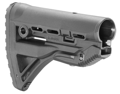 FAB Defense FXGLSHOCK GL-Shock  Buttstock for M16/ M4 w/Anti-Rattle Mechanism Black Polymer