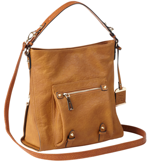 Bulldog BDP054 Hobo Purse w/Holster Brown Leather Most Sm Pistols & Revolvers Right Hand