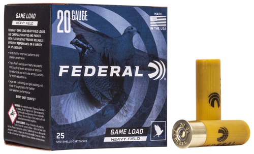 Federal H2026 Game-Shok Heavy Field 20Gauge 2.75" 1oz 6Shot 25 Per Box/10 Case