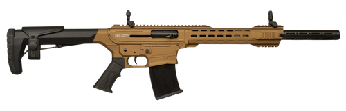 Gforce Arms GF2512BNZ GF25  12 Gauge Semi-Auto 3" 5+1 20" Bronze Cerakote Spiral Threaded Barrel, Bronze Cerakote Picatinny Rail Aluminum Receiver, Adjustable Black Synthetic Stock w/Black Rubber Grip