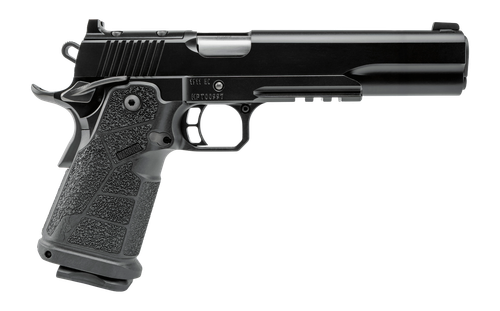 Kimber Mfg, Inc 3600304 DS Warrior 10mm Auto 18+1 6" Matte Stainless Barrel, KimPro Black Optic Cut/Serrated Slide, Black Stainless Steel Frame w/Beavertail & Picatinny Rail, Black Carbon Fiber Grip,