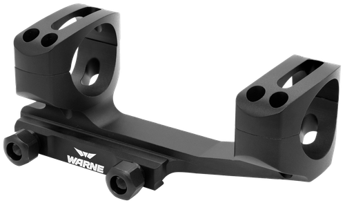 Warne XSKEL1TW X-SKEL Scope Mount/Ring Combo Black Anodized 1" 0 MOA