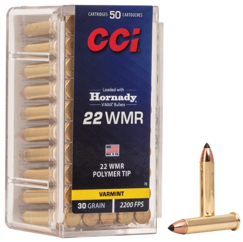 CCI 0073 VMAX  22WMR 30gr Hornady V-Max 50 Per Box/40 Case