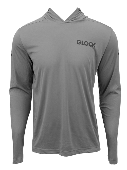 GLK AP96415 HOODED PERFORMANCE SHIRT S   GREY