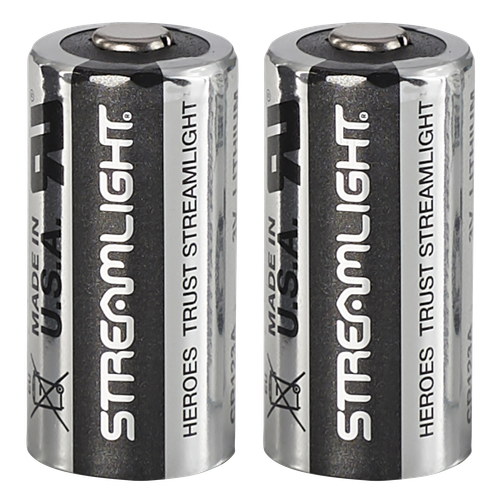 Streamlight 85175 CR123A Lithium Batteries  Silver/Black 3 Volts (2) Single Pack
