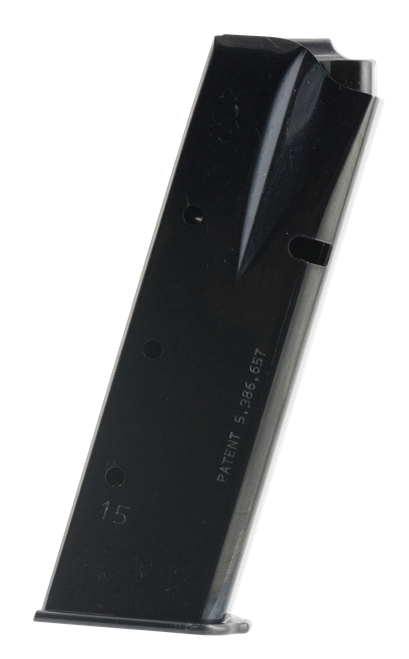 Mec-Gar MGBRHP15B Standard 15rd 9mm Luger, Fits Browning Hi-Power/Springfield SA-35, Blued Carbon Steel