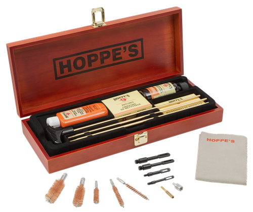 Hoppe's BUOX Deluxe Cleaning Kit Rifle/Shotgun/Pistol Wood Box
