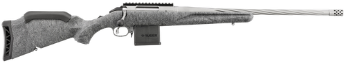 Ruger 46909 American II  Full Size 223 Rem 10+1 20" Gun Metal Gray Cerakote Spiral Fluted Threaded Barrel & Alloy Steel Receiver w/Picatinny Rail, Gray Splatter Adj LOP Synthetic Stock