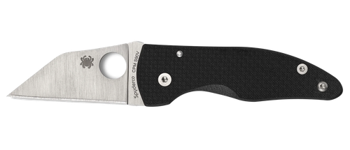 Spyderco C264CFP MicroJimbo  2.45" Folding Wharncliffe Plain Satin CPM S90V Blade, Black Textured Carbon Fiber Handle