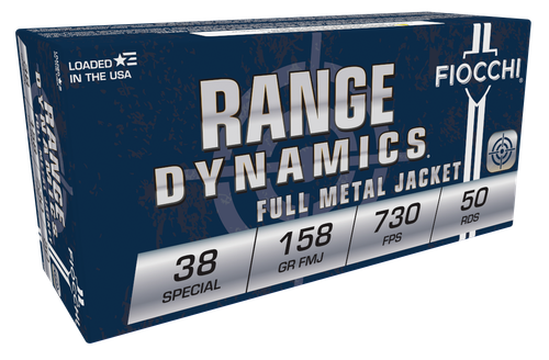 Fiocchi 38G Range Dynamics  38Special 158gr Full Metal Jacket 50 Per Box/20 Case
