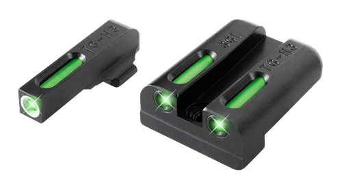 TruGlo TG13SG1A TFX  Black | Green Tritium & Fiber Optic White Outline Front Sight Green Tritium & Fiber Optic Rear Sight
