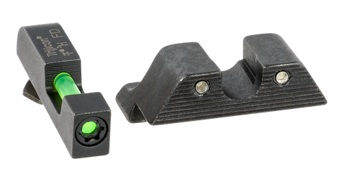 Trijicon 601102 DI Night Sight Set Green Tritium/Fiber Optic/Black Outline Front, Green Tritium Rear, Black Frame, Fits Most Glock *Does Not Fit MOS