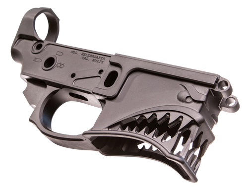 Sharps Bros SBLR01 Hellbreaker Stripped Lower Multi-Caliber Black Anodized Finish 7075-T6 Aluminum Material Compatible w/Mil-Spec AR-15 Internal Parts
