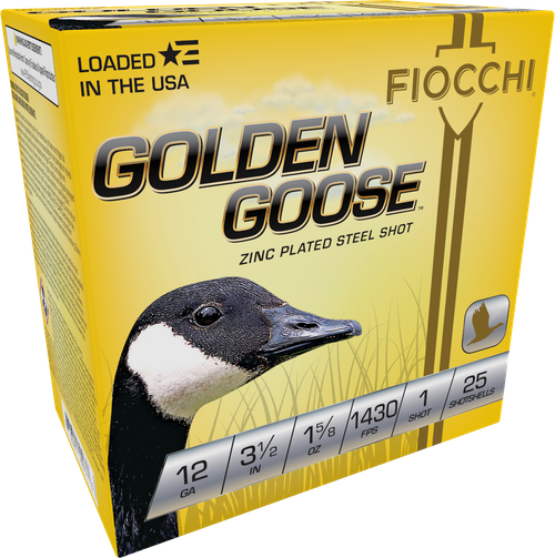 Fiocchi 1235GG1 Golden Goose  12Gauge 3.50" 1 5/8oz 1Shot 25 Per Box/10 Case