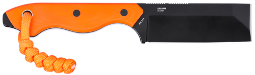 CRKT 4037ER Razel EDC 2.97" Fixed Chisel Plain Black Oxide D2 Steel Blade, Orange G10 Handle