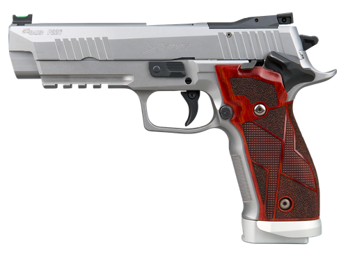 Sig Sauer 226X59XTMSAO10 P226 XFive Classic Full Size 9mm Luger 20+1 5" Bull Barrel, Stainless Steel Optic Ready/Serrated Slide & Frame w/Beavertail & Picatinny Rail, Hogue Cocobolo Grip, SIG-LOC Foot