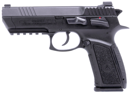 IWI US J941PSL910-II Jericho 941 Enhanced 9mm Luger Caliber with 3.80" Barrel, 10+1 Capacity, Overall Black Finish, Picatinny Rail Frame, Serrated Steel Slide & Polymer Grip