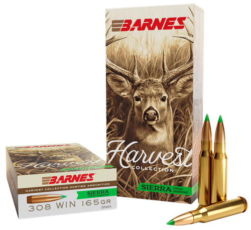 Barnes Bullets 32404  Harvest 308Win 165gr Sierra Tipped GameKing 20 Per Box/10 Case
