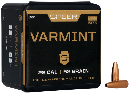 Speer 1035 Varmint  22Cal 52gr Hollow Point 100 Per Box/5 Case