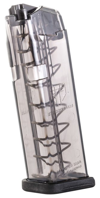 ETS Group SMKGLK1910 Pistol Mags  10rd Limited 9mm Luger Compatible w/ Glock 19/26 Smoke Polymer