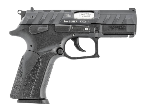 Grand Power 8588005808651 P1 Mk23 9mm Luger 15+1 3.66" 9mm Luger 12+1 3.66" Stainless Rotating Barrel, Black Optic Ready/Serrated Slide, Black Frame w/Accessory Rail, Interchangeable Backstrap, Ambide