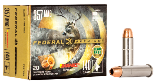 Federal P357XB1 Premium  357Mag 140gr Barnes Expander BRX 20 Per Box/10 Case