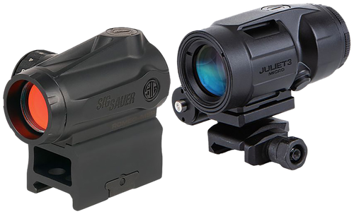 Sig Sauer Electro-Optics SORJMSR501 Romeo-MSR Gen II w/Juliet5 Micro Magnifier Black 1x20mm/5x42mm, 2 MOA Red Dot and Magnifier