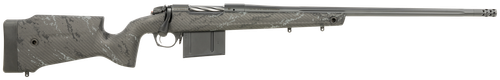 Bergara Rifles B14LM7513 B-14 Crest 7mm PRC 5+1 22" Fluted/Threaded, Sniper Gray Cerakote Barrel/Rec, Monte Carlo Carbon Fiber Stock with Black & Gray Splatter, Omni Muzzle Brake
