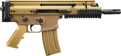 FN 38101241 SCAR 15P 5.56x45mm 30+1 7.50" Chrome Lined Steel Barrel, Flat Dark Earth Anodized Aluminum Picatinny Rail Receiver, FDE Polymer Grip, Ambidextrous