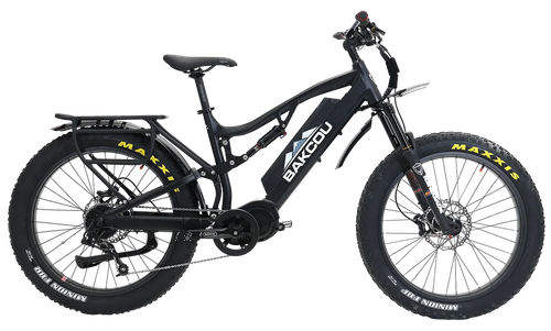 Bakcou E-bikes BS19BB25 Storm 25 Large Matte Black 19" w/Stand Over Height of 30.50" Frame, Sram 9sp, 40t Front & Sram 11-34t Rear Cassette Bafang M620 Ultra Motor