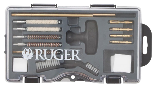 Ruger 27822 Rimfire Cleaning Kit .22 Cal Bronze Bristles 12 Black Plastic Case