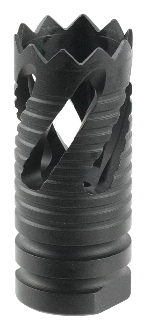 TacFire MZ1021 Thread Crown Muzzle Brake Black Oxide Steel with 1/2"-28 tpi Threads & 2.05" OAL for 5.56x45mm NATO AR-15