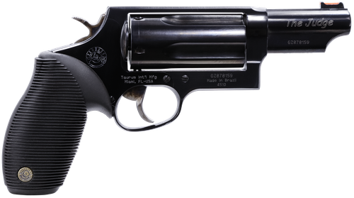 Taurus 2-441031MAG Judge Magnum Compact 45 Colt (Long Colt)/410 Gauge 5 Shot 3" Matte Black Oxide Steel Barrel, Cylinder & Frame, Black Ribber Grip, Transfer Bar Safety, Exposed Hammer