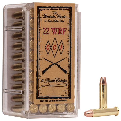 CCI 0069 Specialty WRF Rimfire 22WRF 45gr Jacketed Hollow Point 50 Per Box/40 Case