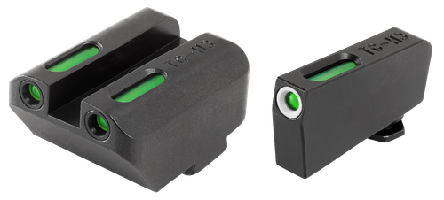 TruGlo TG13GL5A TFX  Black | Green Tritium & Fiber Optic White Outline Front Sight Green Tritium & Fiber Optic Rear Sight