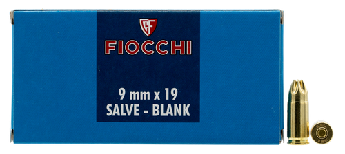 Fiocchi 9MMBLANK Pistol Blank 9mmLuger 50 Per Box/20 Case