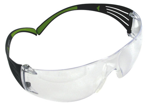 Peltor SF400PC8 Sport SecureFit 400 Adult Wraparound Clear Lens Polycarbonate Black Frame