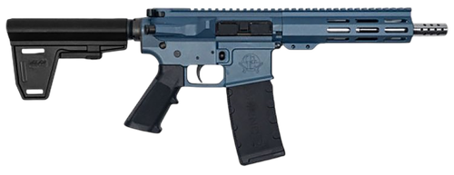 Great Lakes Firearms GL15223SSPBBLU AR-15  223 Wylde 30+1 7.50" Black Nitride Threaded Barrel, M-LOK Handguard, Blue Titanium Cerakote Aluminum Receiver w/Picatinny Rail, Black Polymer Mil-Spec Grip