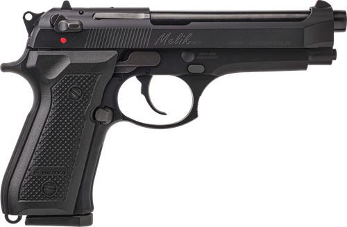 Derya Firearms 15LMELIK9TR Melik  9mm Luger 15+1 4.90" Black Melonite Steel Barrel, Black Melonite Serrated Steel Slide,  Black Aluminum Frame, Black Polymer Grip