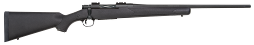 Mossberg 27843 Patriot  Full Size 22-250 Rem 5+1 22" Matte Blued Fluted Barrel, Drilled & Tapped Matte Blued Stainless Steel Receiver, Black Fixed Synthetic Stock, Right Hand