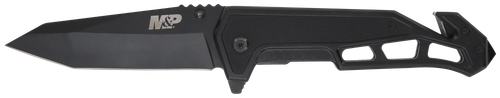 Smith & Wesson Knives 1160826 M&P Body Guard Folding Plain Black 8Cr13MoV SS Blade 5.26" Black Steel/G10 Handle Includes Pocket Clip