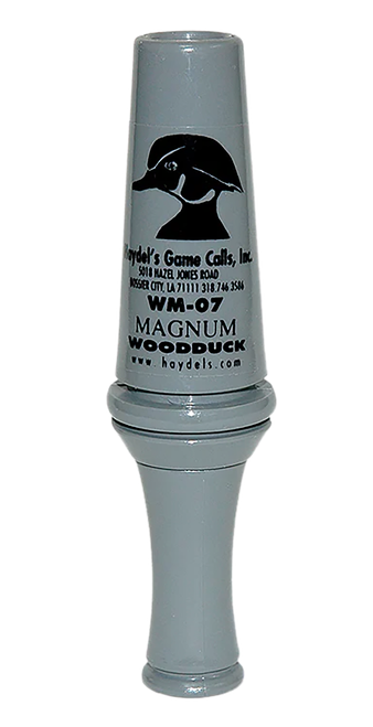 Haydel's Game Calls WM07 Magnum  Open Call Single Reed Wood Duck Sounds Attracts Ducks Gray Acrylic