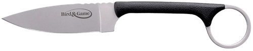 Cold Steel CS20A Bird & Game  3.50" Fixed Drop Point Plain AUS-8A SS Blade, 3.75" Black Textured Polymer Handle