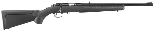 Ruger 8323 American Rimfire Compact 22 WMR 9+1 18" Satin Blued Steel Barrel & Alloy Steel Receiver w/Integral Scope Mount, Black Fixed Synthetic Stock, Right Hand