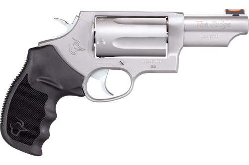 Taurus 2-441039T Judge  Compact 45 Colt (Long Colt)/410 Bore 5rd Shot 3" Matte Stainless Steel Barrel, Cylinder & Frame, Black Ribber Grip, Transfer Bar Safety, Exposed Hammer
